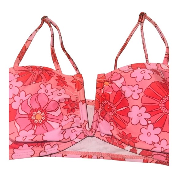 Shein Pink Floral Print High Waisted Bikini Set, Medium - Picture 5 of 10